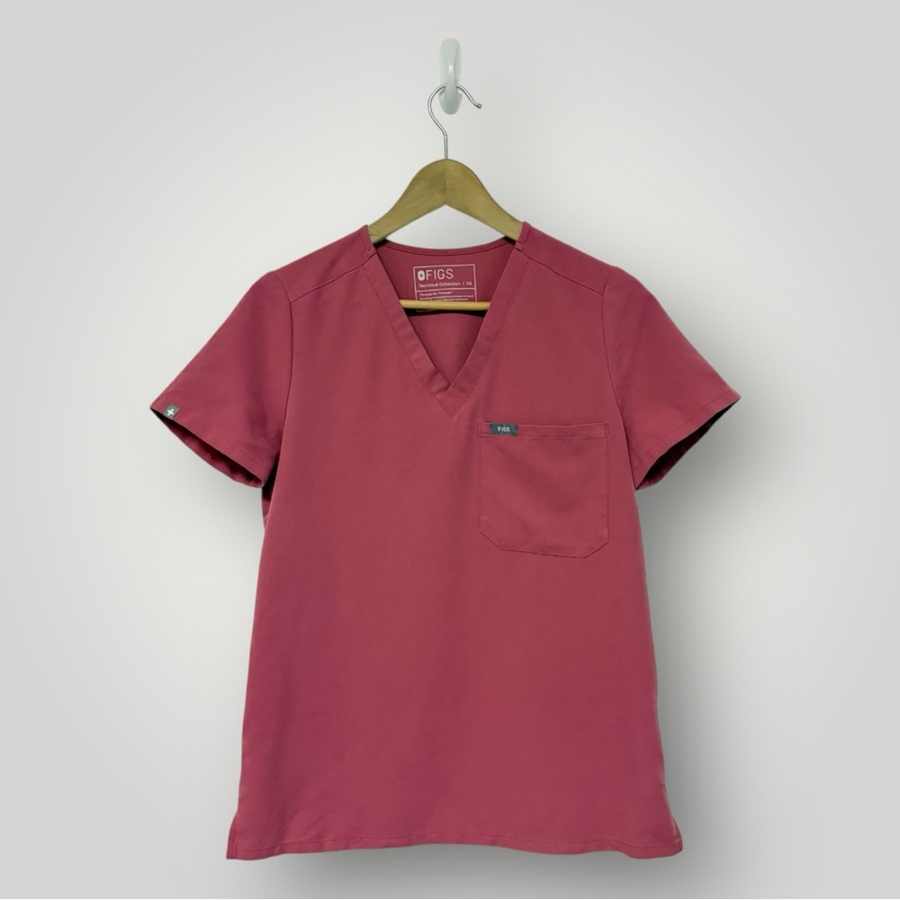 FIGS Catarina One-Pocket Scrub Top Sz‎ XS Mauve